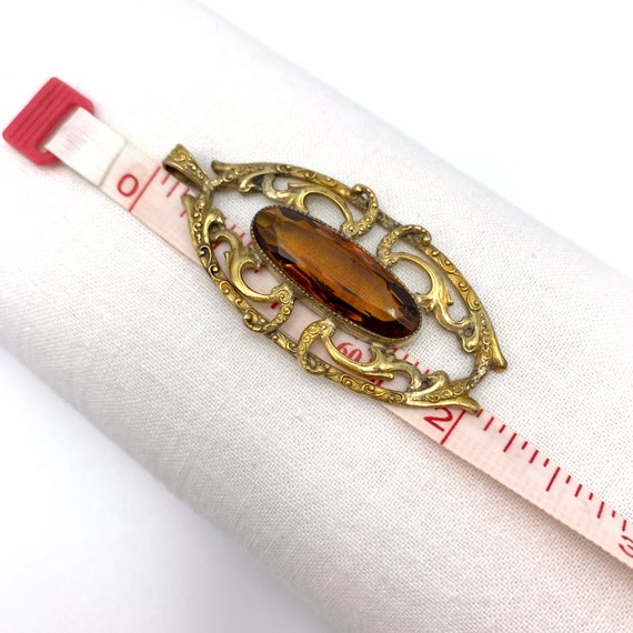 Victorian Topaz Glass Pendant - image 5