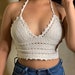Women Crochet  Crop Top/Boho Hippie Wear/Festival Top/Bohemian Clothes 