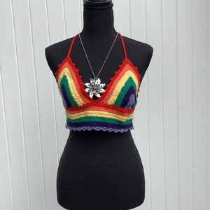 Pride Rainbow Top/Crochet Pride Clothes /LGBTQ Top