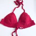 Women Crochet Top/Pink Bralette/Crochet Bikini Top/Handmade Top