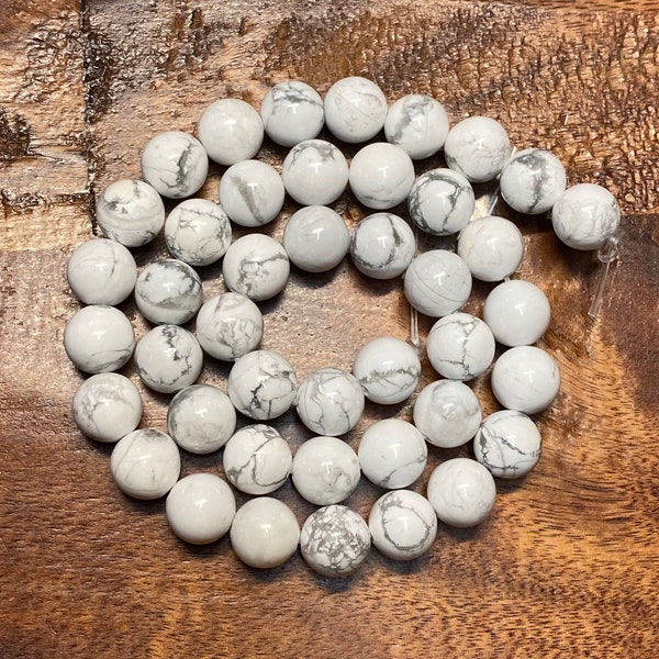 Amazing Quality Natural Howlite Gemstone Beads for Jewelry/Craft Making, Round: 6mm, 8mm