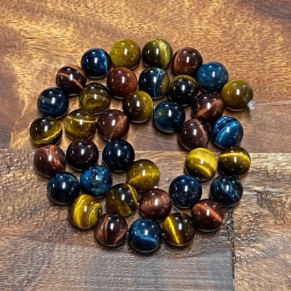 High Quality Natural Mixed Tiger Eye Gemstone Beads for Jewelry/Craft Making, Round: 4mm, 6mm, 8mm, 10mm
