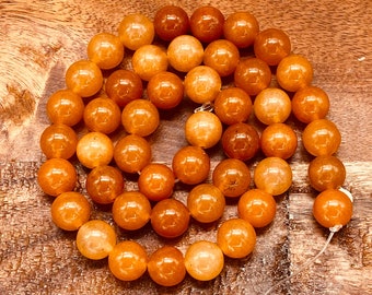 Delightful Natural Orange Aventurine Gemstone Beads for Jewelry/Craft Making: 4mm, 6mm, 8mm, 10mm