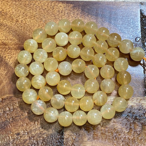 Gorgeous Natural Honey Calcite Gemstone Beads for Jewelry/Craft Making, Round: 6mm, 8mm, 10mm
