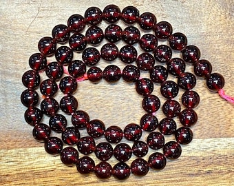 Prachtig natuurlijke 3A wijnrode granaat edelsteenkralen voor sieraden/ambachten, rond: 4 mm, 5 mm, 6 mm, 8 mm, 10 mm