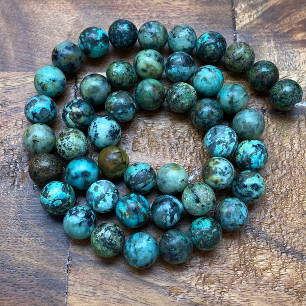 Exquisite Natural African Turquoise Jasper Gemstone Beads for Jewelry/Craft Making, Round: 4mm-10mm