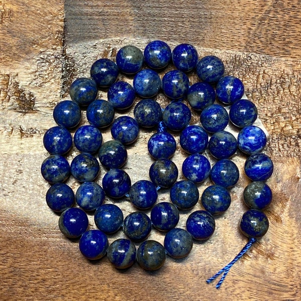 Divine Natural 3A Lapis Lazuli Gemstone Beads for Jewelry/Craft Making, Round: 4mm, 6mm, 8mm, 10mm