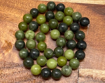 Canadian Jade: Phenomenal Natural Beads for Jewelry/Craft Making, Round; 6mm, 8mm