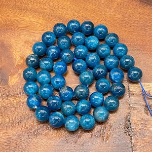 Incredible 5A Quality Natural Apatite Gemstone Beads for Jewelry/Craft Making, Round: 6mm, 8mm, 10mm image 1