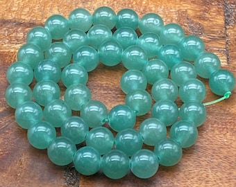 Perles d'aventurine verte naturelle tentantes pour la fabrication de bijoux/artisanat, Rond : 4 mm, 6 mm, 8 mm, 10 mm