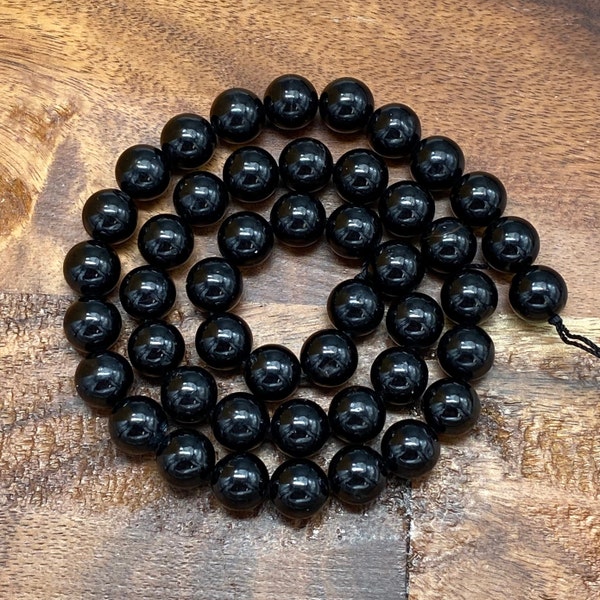 Grand Natural 5A Genuine Black Tourmaline Gemstone/Natural Stone Beads for Jewelry/Craft Making, Round: 4mm, 6mm, 8mm, 10mm