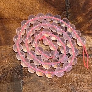 Bellissime perle di quarzo rosa del Madagascar 5A traslucide naturali per la creazione di gioielli/artigianato, rotonde: 4 mm, 6 mm, 8 mm, 10 mm, 12 mm