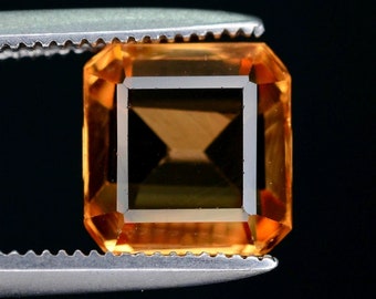 Nearly Flawless Natural 2.05 Carat Topaz Asscher/Emerald Square Cut Gemstone