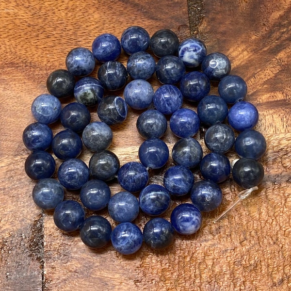 Outstanding Natural Blue Sodalite Gemstone Beads for Jewelry/Craft Making, Round: 4mm, 6mm 8mm, 10mm