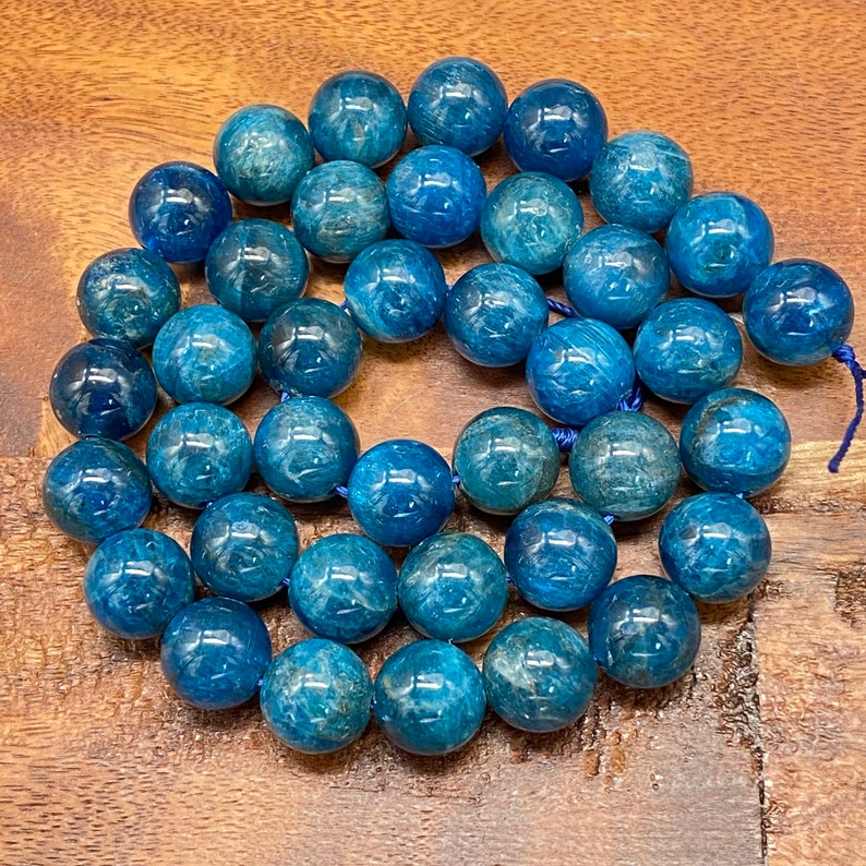 Incredible 5A Quality Natural Apatite Gemstone Beads for Jewelry/Craft Making, Round: 6mm, 8mm, 10mm image 9