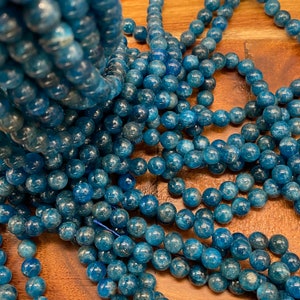 Incredible 5A Quality Natural Apatite Gemstone Beads for Jewelry/Craft Making, Round: 6mm, 8mm, 10mm image 8