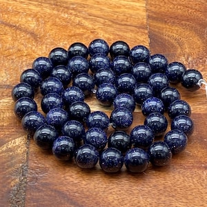 Charming Blue Sandstone Beads for Jewelry/Craft Making, Round: 4mm-10mm