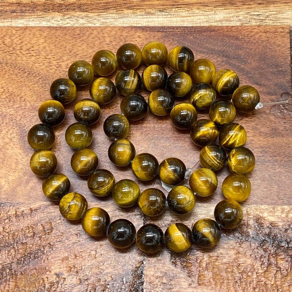 Engaging Natural 5A Yellow Tiger Eye Gemstone Beads for Jewelry/Craft Making, Round: 4mm, 6mm, 8mm, 10mm