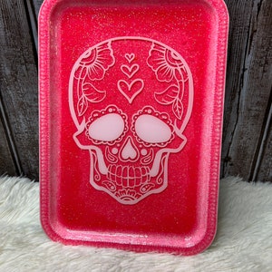 Sugar Skull Rolling/Beauty Tray