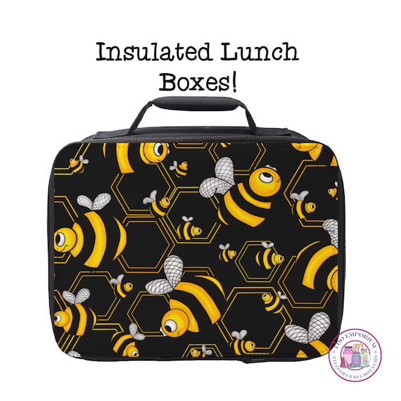 Insulated Lunch Bag, Bumble Bee Lovers Lunch Tote, Office Lunch Box, for  School, Reusable Thermal Lunch Box, Meal Prep Customized Lunch Box 