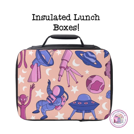 Astronaut Insulated Lunch Box Fun Alien School Lunch Box for 