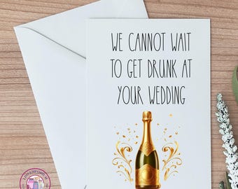 Funny Engagement Card, Snarky Wedding Greeting