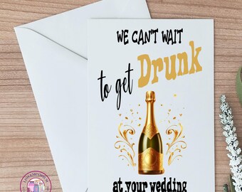 Funny Engagement Card, Snarky Wedding Greeting