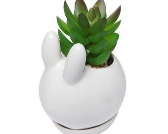 Small White Planter Etsy