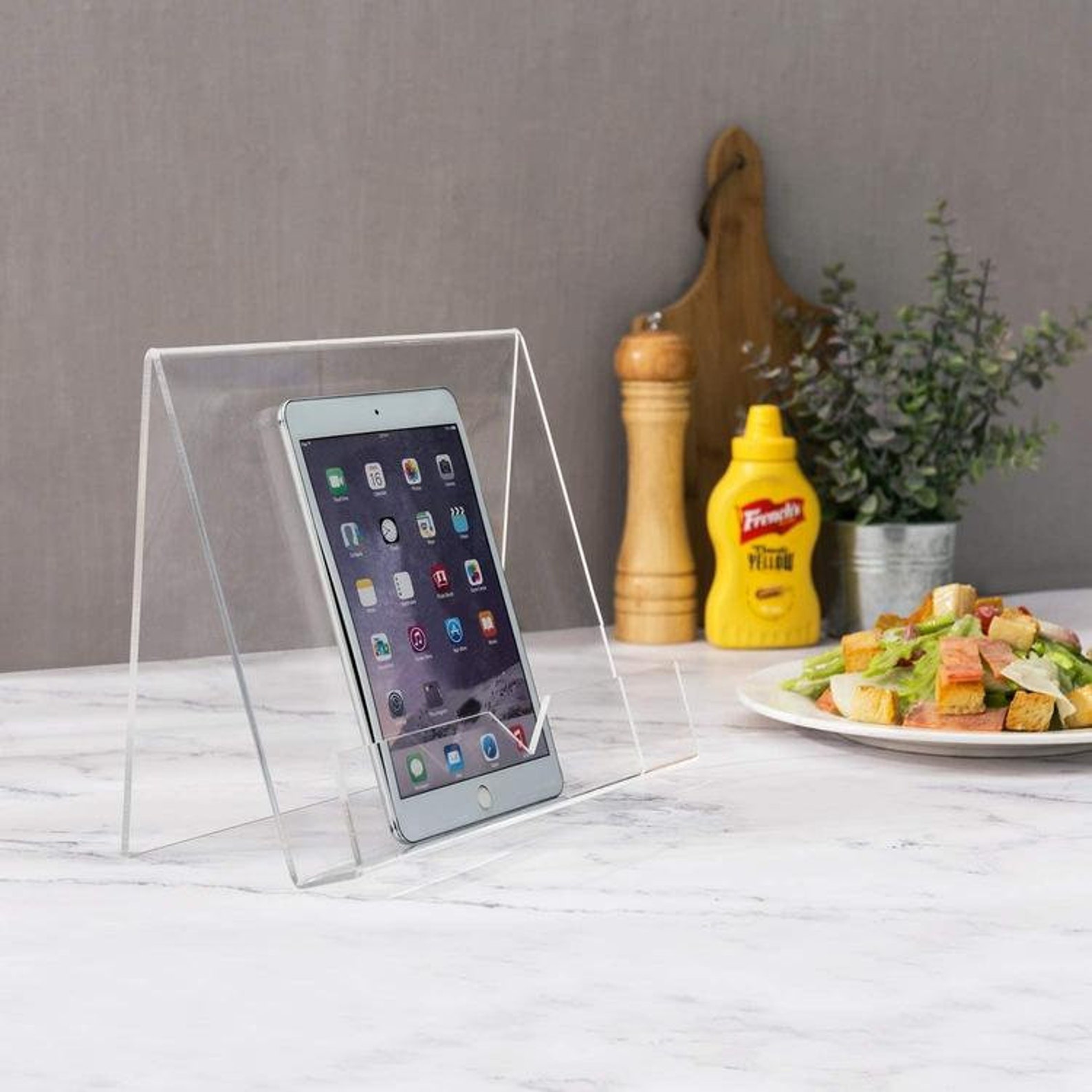 Premium Clear Acrylic Kitchen Cookbook Stand Recipe Holder Etsy