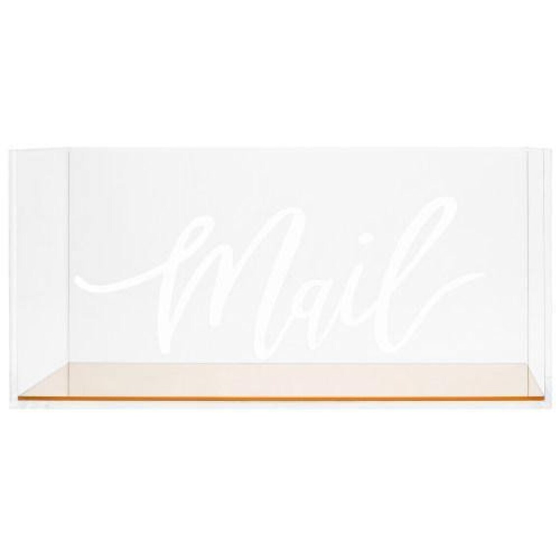 Clear Acrylic Tabletop Mail Organizer With Brass Mirror Bottom Etsy