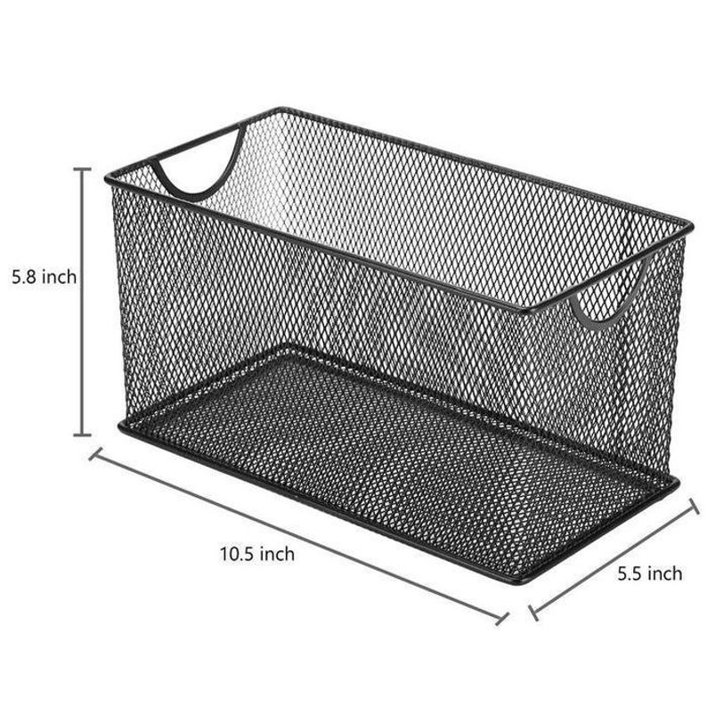Black Mesh CD Storage Box Organizer Set of 2 Etsy