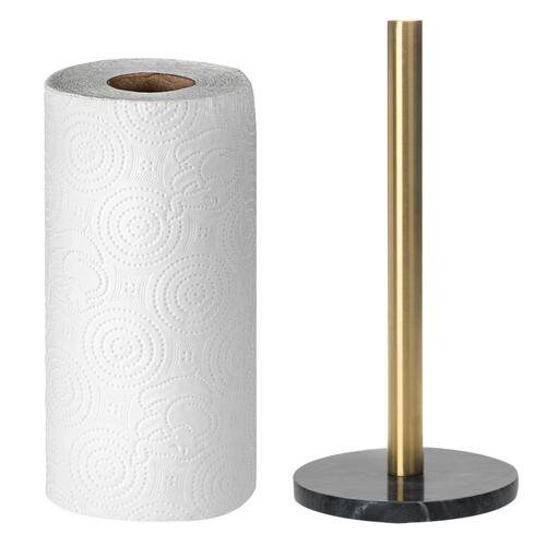 Brass & Marble Paper Towel Roll Holder Etsy