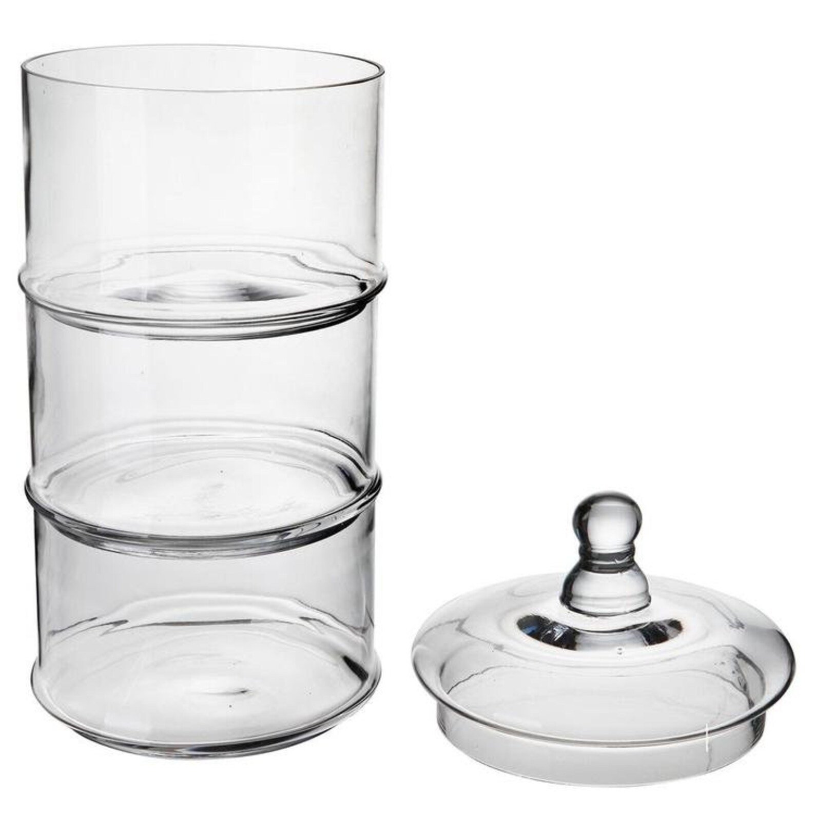 3 Tier Stacking Glass Jars With Lid Glass Storage Container Etsy
