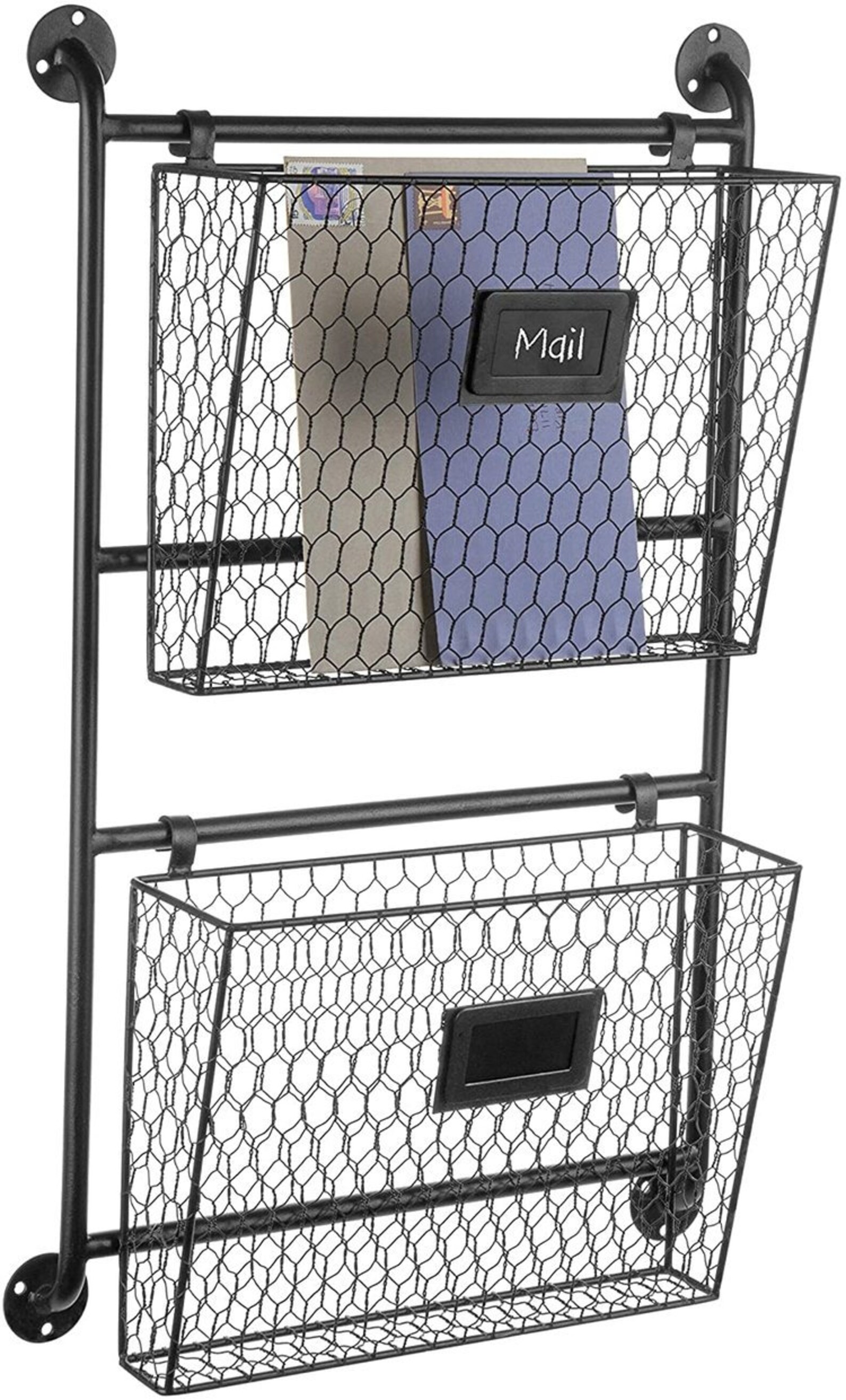 Hanging Wall File and Folder Organizer Rack with 2 Removable Etsy