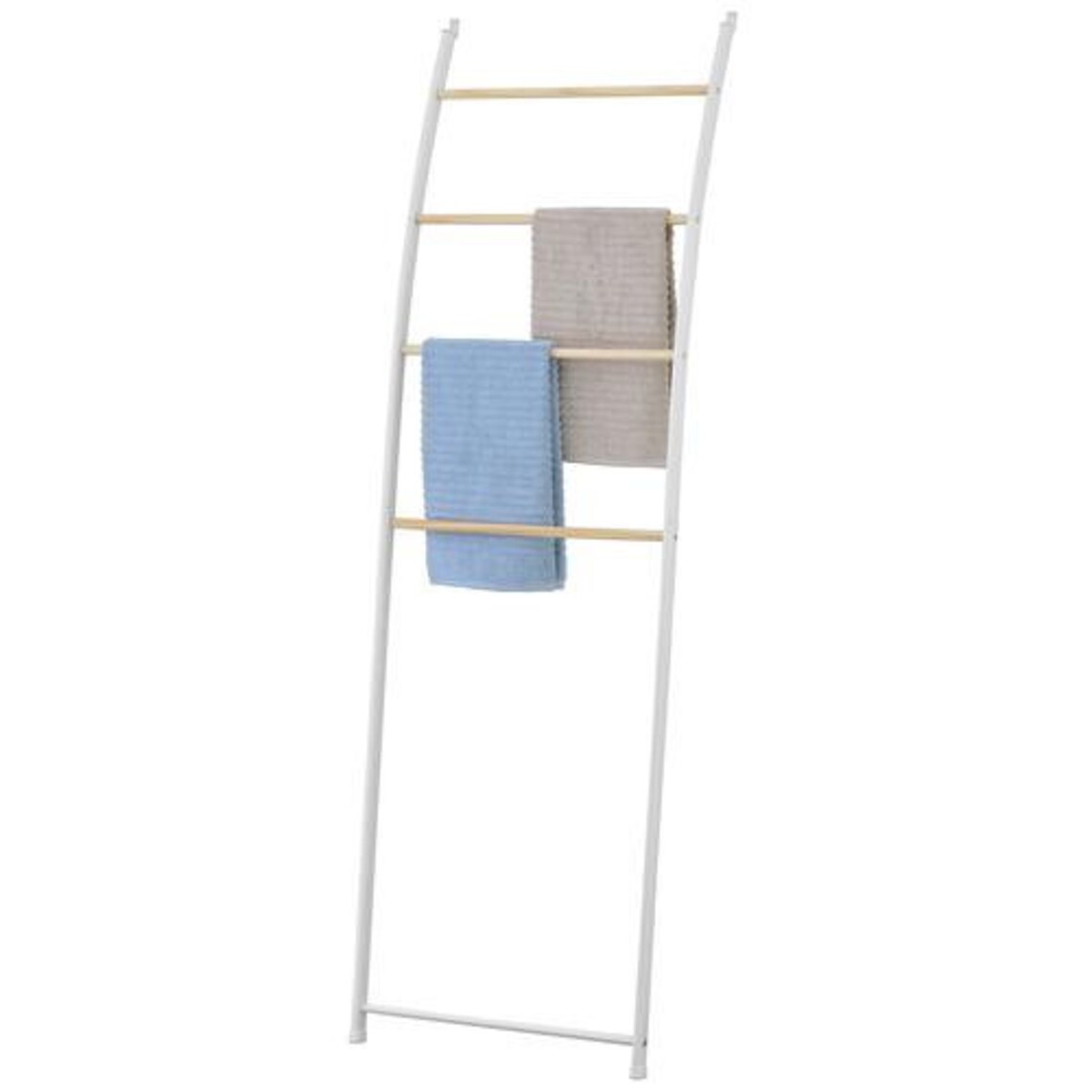 White Metal Bath Towel Ladder Wall Leaning Towel Rack Etsy
