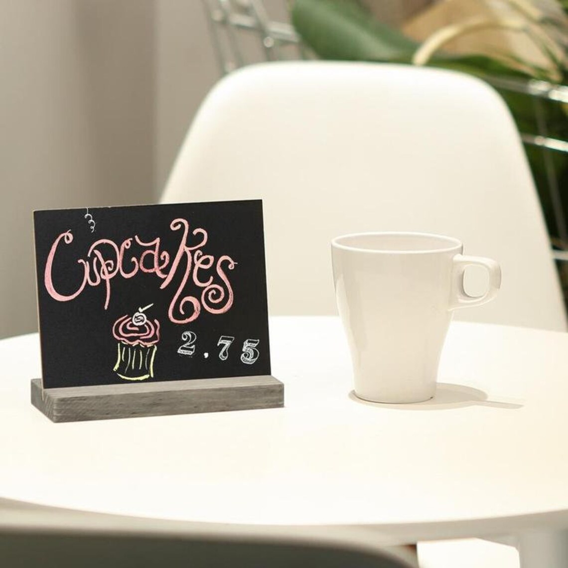 Mini Chalkboard Signs with Vintage Wood Base Set of 4 Etsy