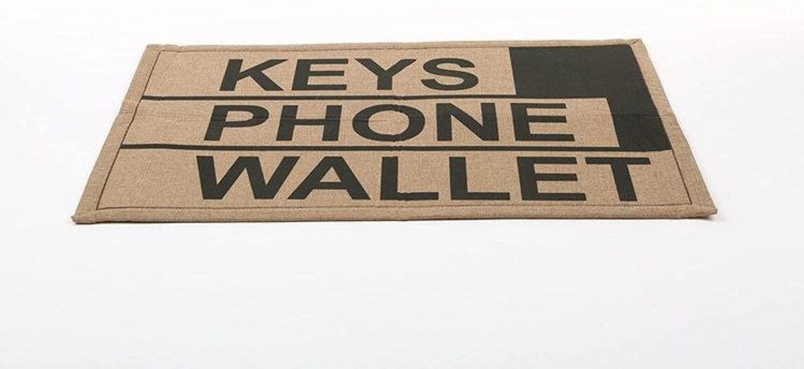 2 x 3 ft Keys Phone Wallet Doormat Brown Polyester NonSlip Etsy