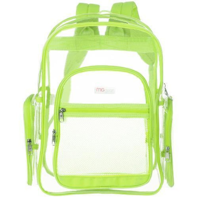 Clear Security Backpack With Yellow Trim Etsy