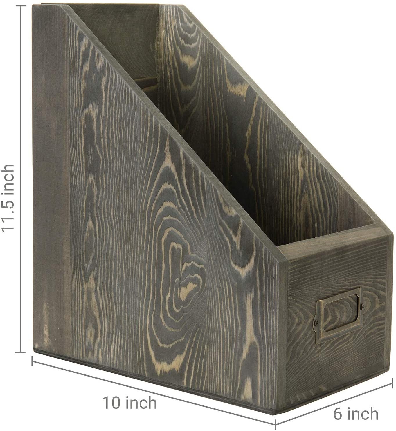 Large Capacity Vintage Gray Solid Wood Document Holder File Etsy