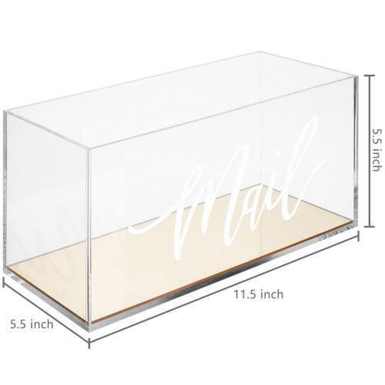 Clear Acrylic Tabletop Mail Organizer With Brass Mirror Bottom Etsy