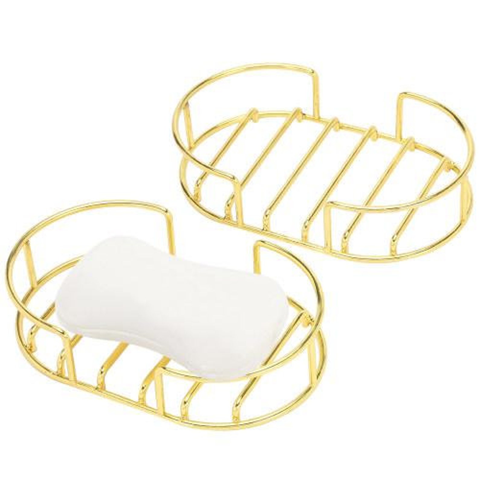 Brass Plated Metal Wire Soap Dish Set of 2 Etsy