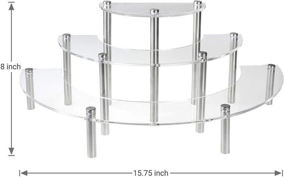 MyGift 9 Tier Clear Acrylic Display Riser Ring & Retail Jewelry Stand MyGift 9 Tier Clear Acrylic Display Riser Ring & Retail Jewelry Stand
