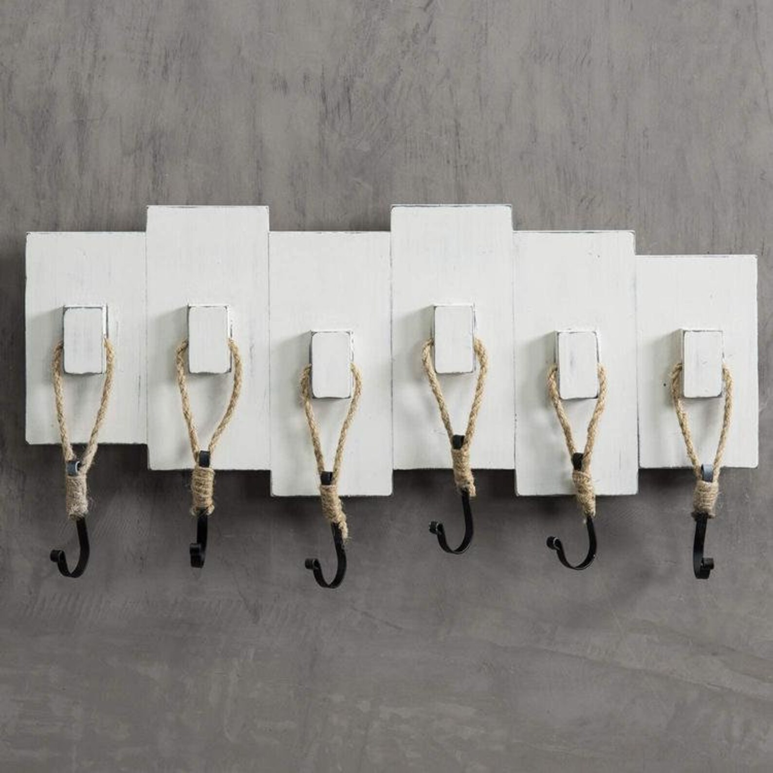 Nautical Coat Hooks White Nauticalstyle Wall Mounted Coat Etsy