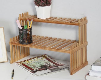 YCOCO Desktop Bookshelf Organizer,Office Supplies Desk Organizer,Tree Wooden Storage Shelf,Countertop Bookcase Wooden Display Rack,Black YCOCO Desktop Bookshelf Organizer,Office Supplies Desk Organizer,Tree Wooden Storage Shelf,Countertop Bookcase Wooden Display Rack,Black