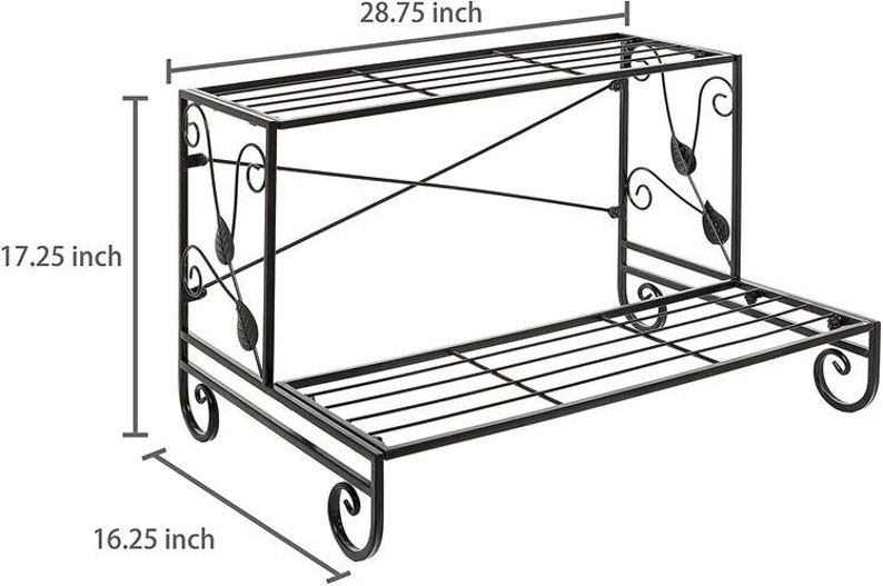 Metal Plant Display Stand 2 Tier Black Metal Plant Organizer | Etsy