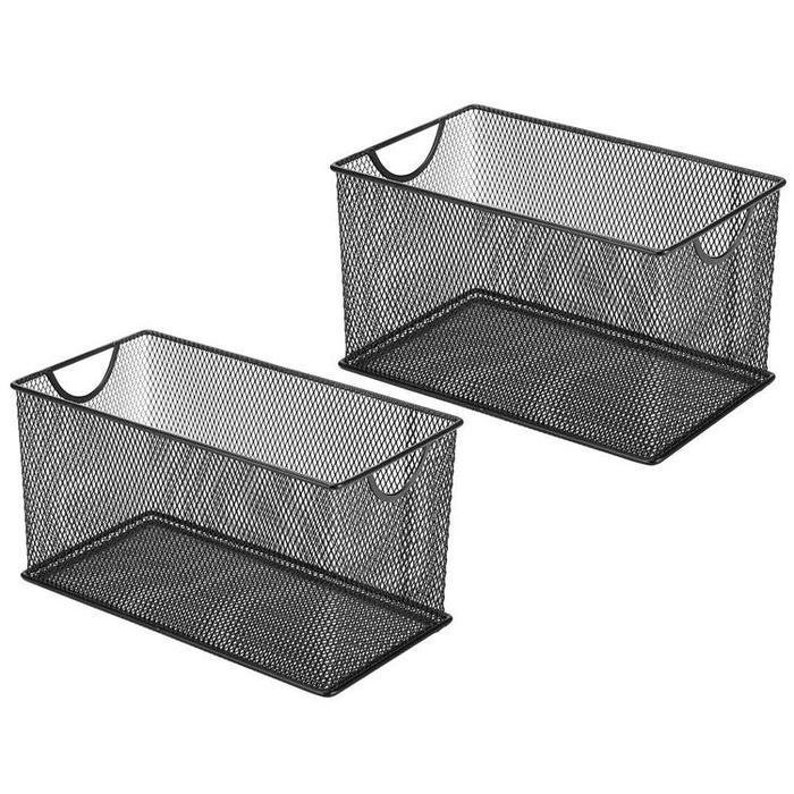 Black Mesh CD Storage Box Organizer Set of 2 Etsy