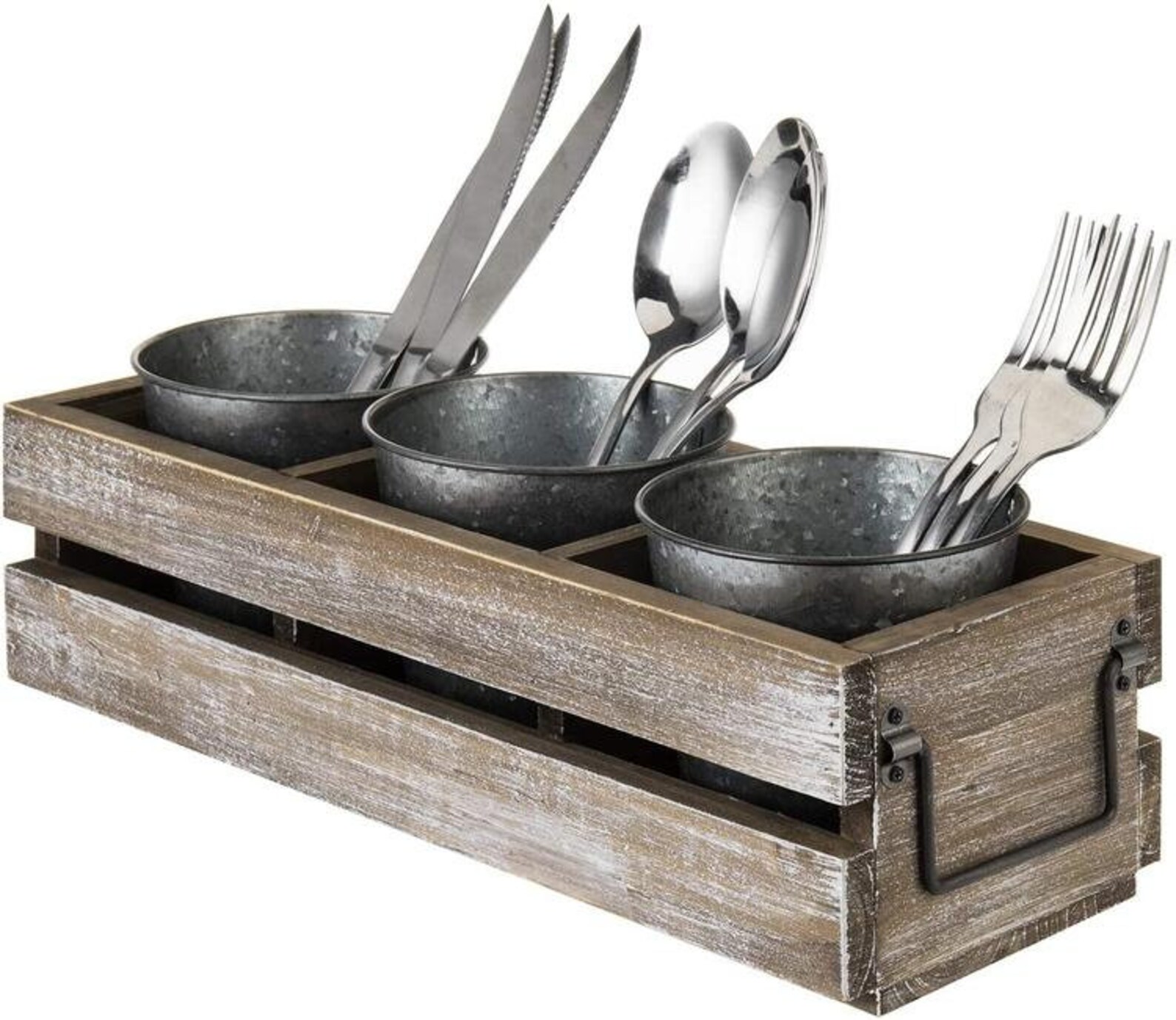 rustic utensil pot