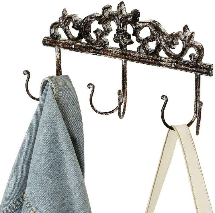 6 Gancho vintage metal montado en la pared perchero ganchos | Etsy