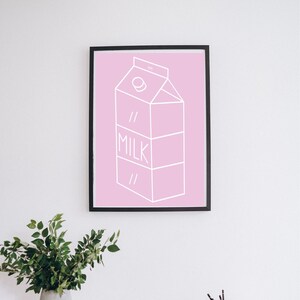 Milk poster print. DIGITAL DOWNLOAD