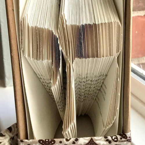 Book Folding Pattern in Inches Inverted Heart Book Folding Etsy